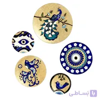 ست بشقاب دیواری مدرن چشم نظر ورق طلا کد 936