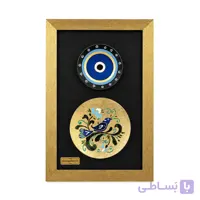 تابلو ورق طلا چشم نظر مدرن 29×46 سانتی کد 1147