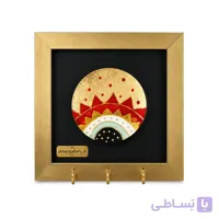 تابلو جاکلیدی دیواری ورق طلا 17×17 سانتی کد 1152