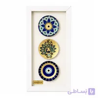 تابلو بشقاب دکوراتیو مدرن ورق طلا 17×37 سانتی کد 1140