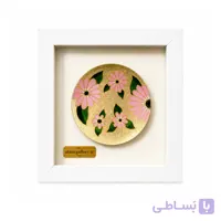 تابلو مدرن طرح گل ورق طلا 24×24 سانتی کد 1164