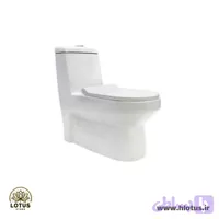 توالت فرنگی گلسار مدل وینر 76 واش داون توربو + شیر بیده با طرح کلکته