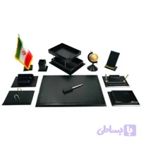 ست لوازم اداری رومیزی کد ۱۰۰ مجموعه ۱۱ عددی رنگ مشکی