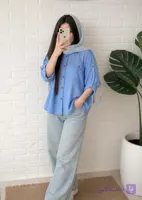 شومیز باکسی جنس لنین شانتون خنک و راحت