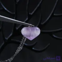 گردنبند قلب فلوریت طبیعی یاسی 10.45گرم