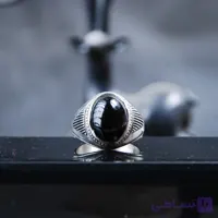 انگشتر مردانه اونیکس مشکی 8.08 گرم