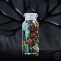 شیشه جار سنگ فیروزه نیشابور طبیعی 50گرم