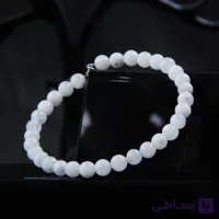 دستبند سنگ ماه (مون استون) النگویی (سایز 8 میل)
