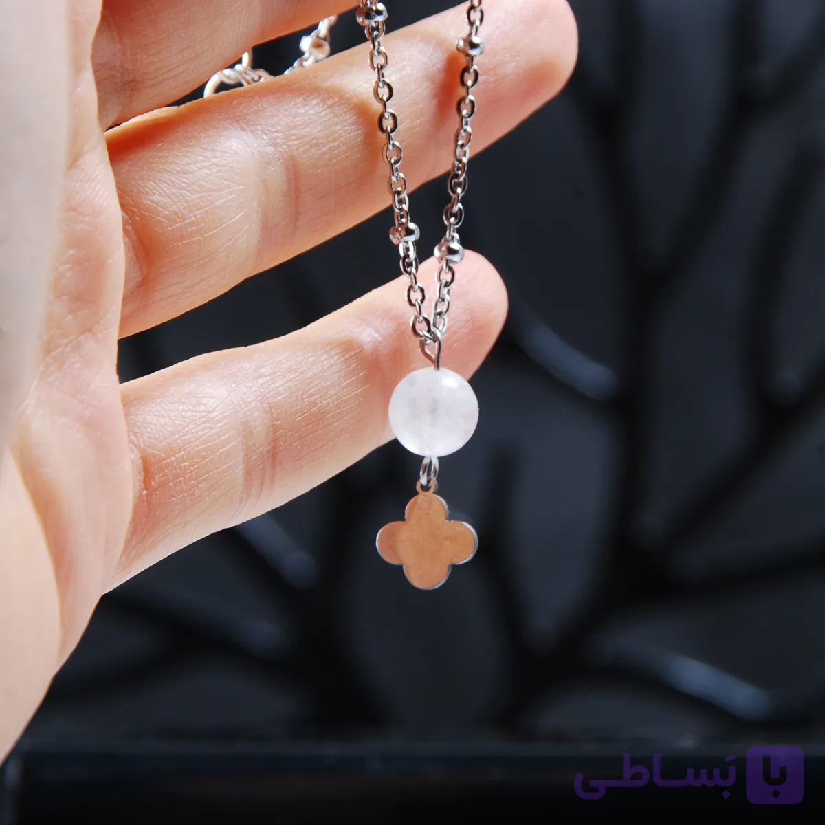 دستبند رزکوارتز کم رنگ 3.13گرم