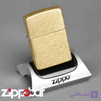فندک زیپو اصل کد 48267 بدنه طلایی خش‌دار | Zippo Street Brass Original