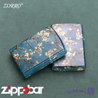 فندک بنزینی زورو طرح شکوفه بادام ونگوگ Zorro Van Gogh Almond Blossom
