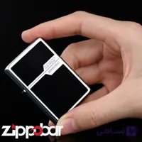 فندک بنزینی زورو کلاسیک مشکی-نقره ای (Zorro Bottoms Up Black-Silver)