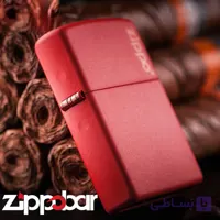 فندک زیپو اصل قرمز مات کد 233 لوگو Zippo 233Zl Red Matte
