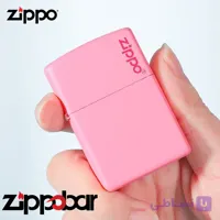 فندک زیپو اصل صورتی مات کد 238 لوگو Zippo 238Zl Pink Matte