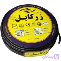 کابل برق افشان 4 در 2.5 زرکابل آلبا حلقه 100متری