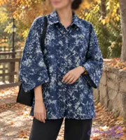 مانتو جلو دکمه دار پاییزی