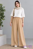 شلوار کمرکش زنانه ملانژ