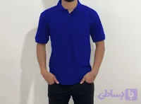 تیشرت جودون خام آبی کاربنی پلی استر پنبه کد 698