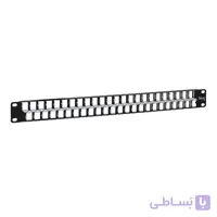 1U 48 PORTS HIGH DENSITY UNLOADED PATCH PANEL, WITH CABLE MANAGEMENT,BLACK