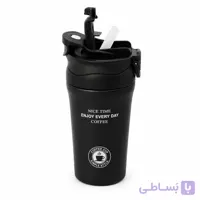 تراول ماگ استیل 450 میلی‌لیتری AMSZM مدل LUV-331 | همراه همیشگی نوشیدنی‌های گرم و سرد
