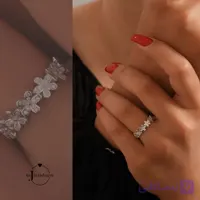 انگشتر نقره زنانه تاج گل مدل بلانش فلور عیار 925 کد 1936