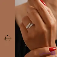 انگشتر نقره زنانه آغوش موج مدل ولورا عیار 925 کد 1935