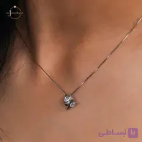 گردنبند نقره زنانه گل نگین دار بلسا عیار 925 کد 1838