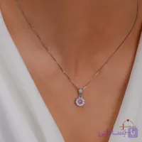 نیم ست نقره زنانه پرنسسی بوسه مهتاب عیار 925 کد 1834
