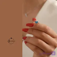 انگشتر نقره زنانه قلب اوپال مدل اوشینا عیار 925 کد 1918