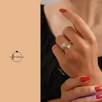 انگشتر نقره زنانه شبدر مروارید مدل ویستا عیار 925 کد 1944