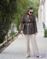 کت گاباردین قهوه‌ای LADY