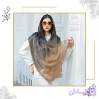 شال ابریشم طیفی ترک حاشیه راه راه