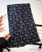 شال برشکا نخی منگوله دار دور دوخت تابستانه طرحدار گوچی