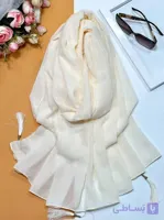 شال نخ ژورژت اورجینال تک رنگ با ارسال فوری