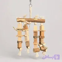 آویز بزرگ چوب و حصیر جویدنی