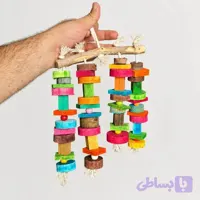 آویز چوبی جویدنی میکس، طبیعی و رنگی