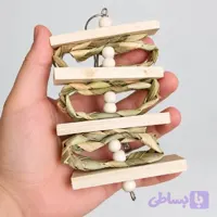 آویز چوب و حصیر مهره دار