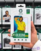 گلس آیفون 14 پرو مکس گرین لاین 3D Silicone Plus | محافظ صفحه فول کاور HD ضدخش