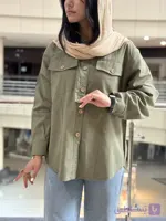 شومیز کنف نخ دکمه چوبی