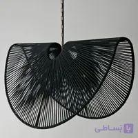 لوستر حصیری رافیا مدل کلاهی خمیده