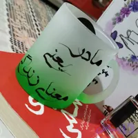 ماگ شیشه ای مات نیم طیف رنگی