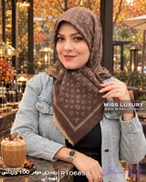 روسری موهر وارداتی قهوه ای R10685