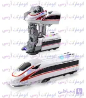 اسباب بازی قطار سریع‌السیر تبدیل شو به ربات موزیکال چراغ‌دار باتری خور