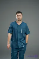 ست اسکراب وشلوار پزشکی مردانه کله غازی | مدل وکتور