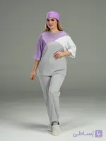 مدل آتریسا اسکراب و شلوار (رنگ طوسی روشن)