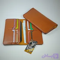 کیف پول کتی مردانه چرم طبیعی کد 021