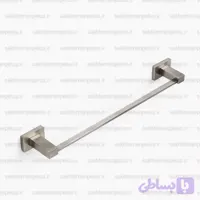 جای آویز حوله بلند دیواری سرویس بهداشتی ضد زنگ کروم مات