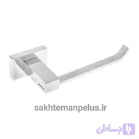 جای رول دستمال توالت دیواری مدل میله ای کوتاه کروم براق
