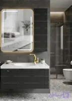 روشویی کابینتی ویوا مدل ۱۰۹۷ سنگ کورین با آینه سنسوردار و بدنه ضدآب»