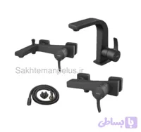 ست شیرآلات کسری مدل فیورنزو مجموعه ۴ عددی مشکی